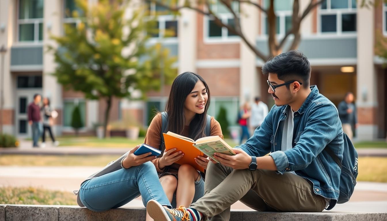 Student preparing for exams with study materials